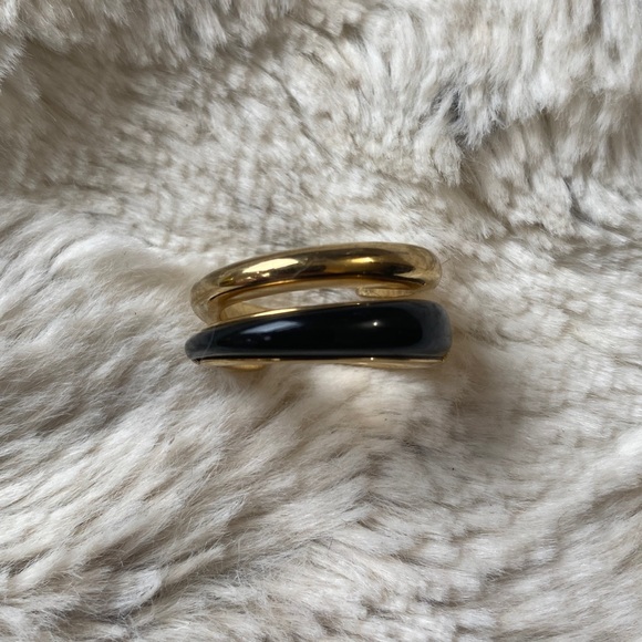 Michael Kors Gold and Black Women's Ring - Picture 1 of 3